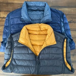 Reversible Hawke and Co down vests- SET OF TWO